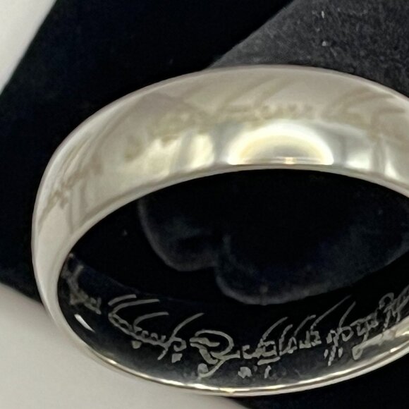 Men's Size 10 Lord of the Rings "The One Ring" Silver Toned - Picture 3 of 4